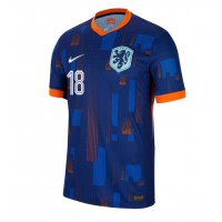 Camisa de time de futebol Holanda Donyell Malen #18 Replicas 2º Equipamento Europeu 2024 Manga Curta